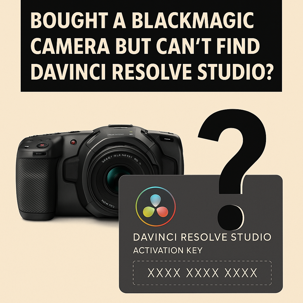 Bought a Blackmagic Camera But Can’t Find DaVinci Resolve Studio?