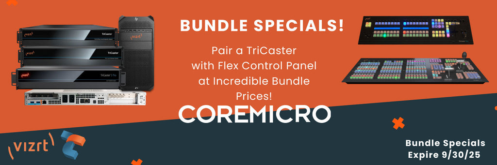 Vizrt TriCaster® Vizion & Flex Panel Bundle Promotion