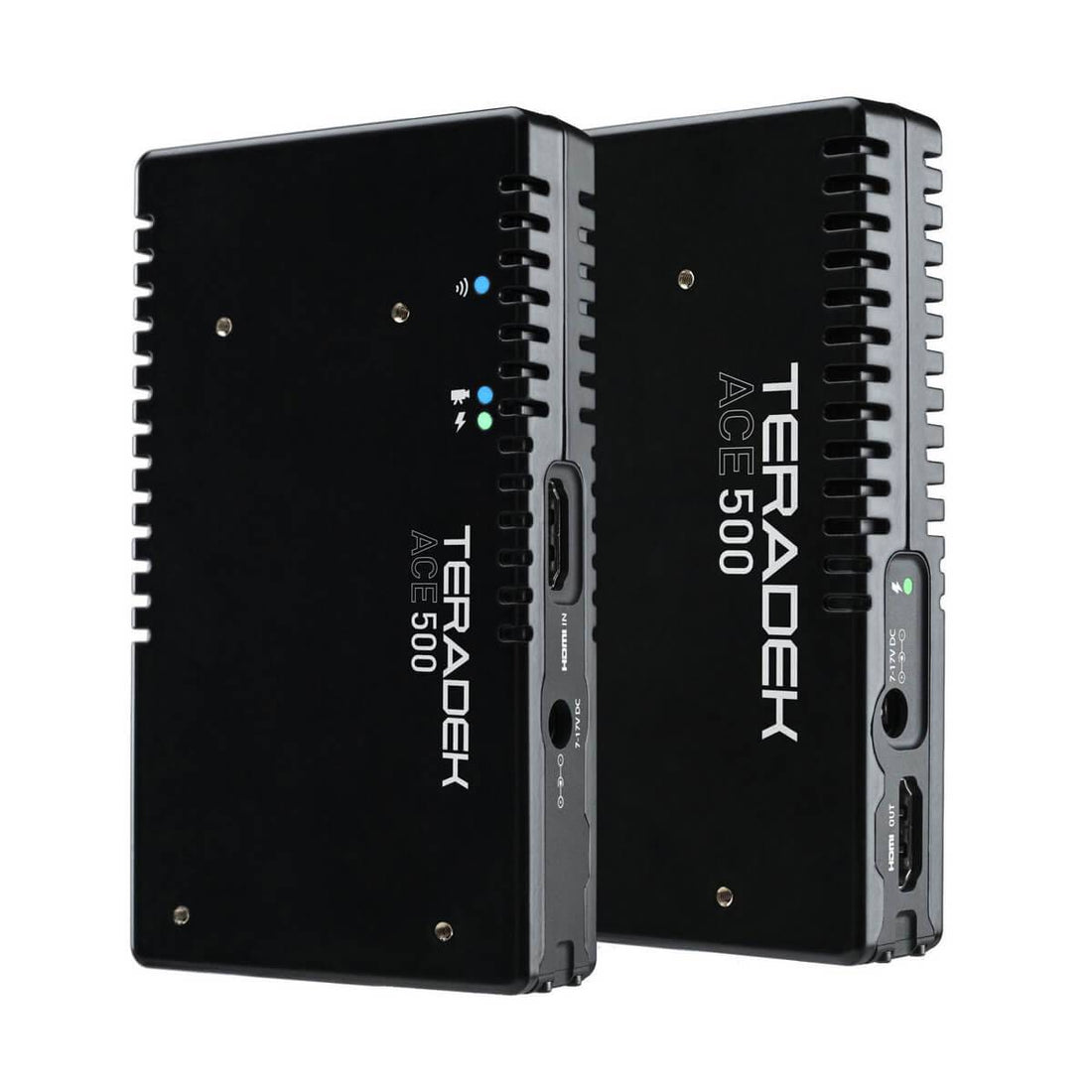 Teradek Ace 500 HDMI wireless video transmission set for production equipment, showing the compact transmitter and receiver units. – image 1