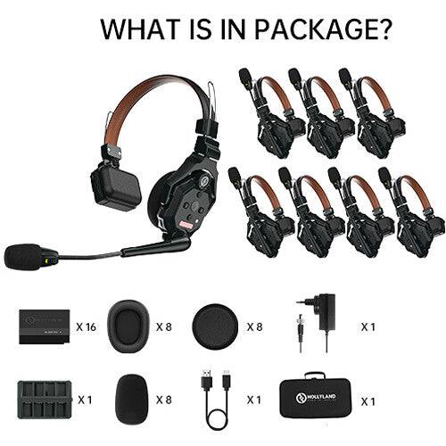 Hollyland Solidcom C1 Pro-8S wireless communication headset for rentals, showing the sleek design with microphone and ear cups. – image 9