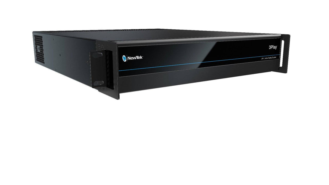 Vizrt 3Play 3P1 IP Video Replay System with control surface, shown from a side angle with transparent background. – image 3