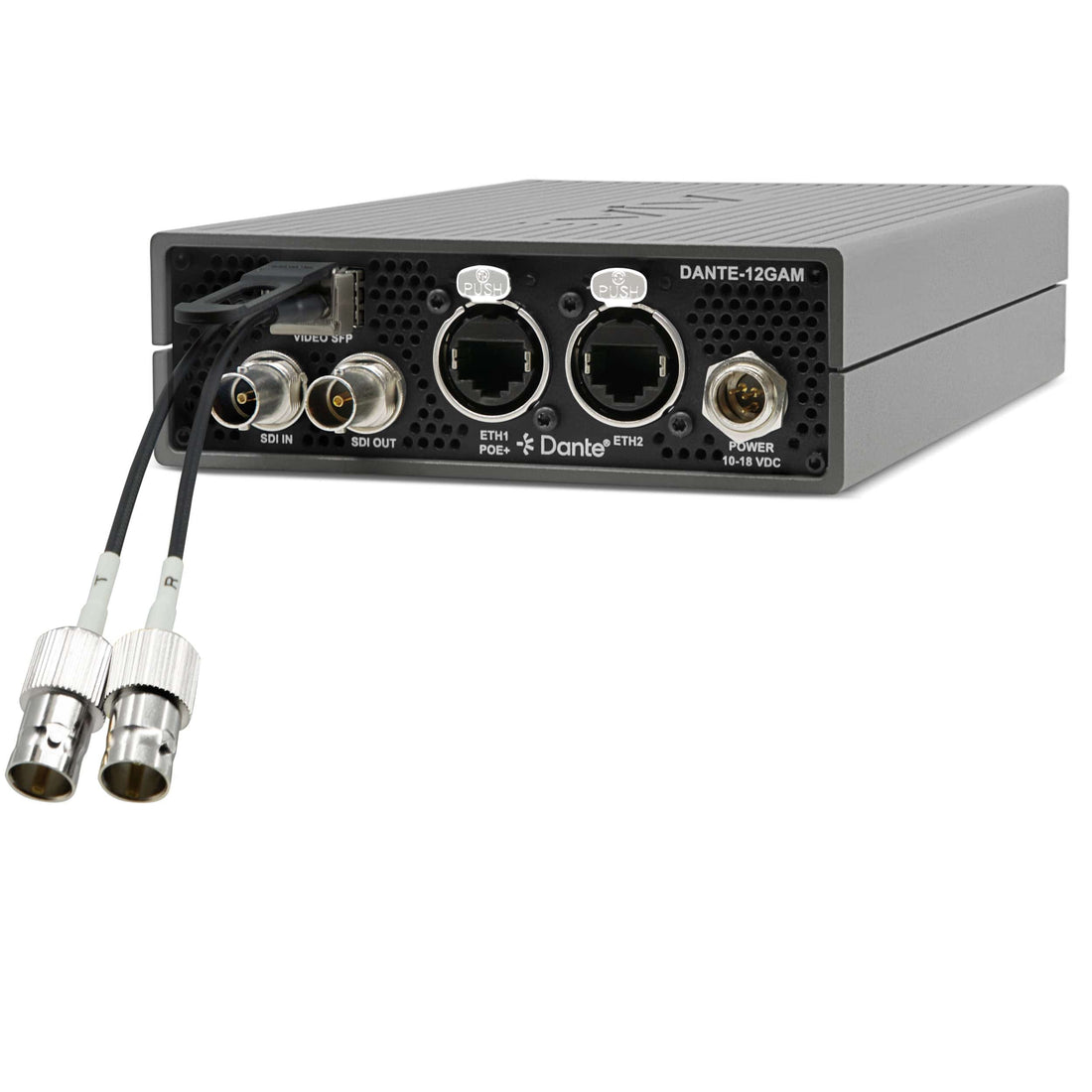AJA DANTE-12GAM Audio over IP SDI Converter (BNC SFP included) – image 1
