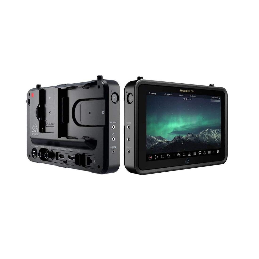 Side view of Atomos Shogun Ultra 7-inch HDR video monitor and recorder for 8K RAW footage by Atomos. – image 4