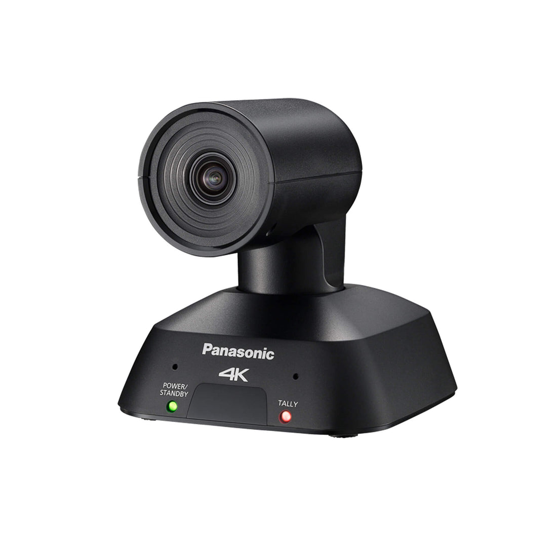 Panasonic AW-UE4KG wide-angle 4K PTZ camera with IP streaming, showing camera lens, pan-tilt mechanism, and control panel. – image 1