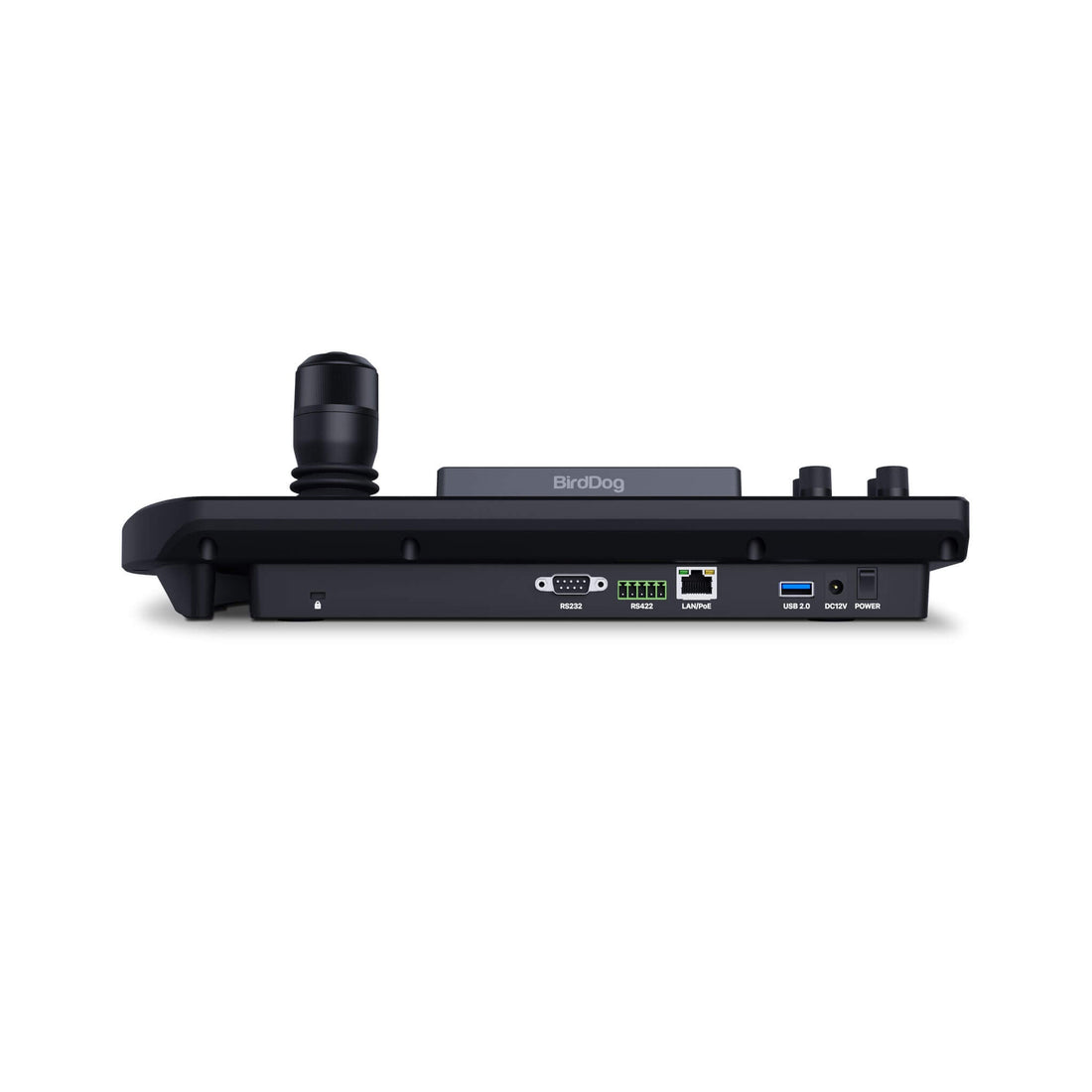 BirdDog X5 Ultra PTZ Camera 3-pack with KBD remote controller, showing rear view with connection ports and control panel. – image 5