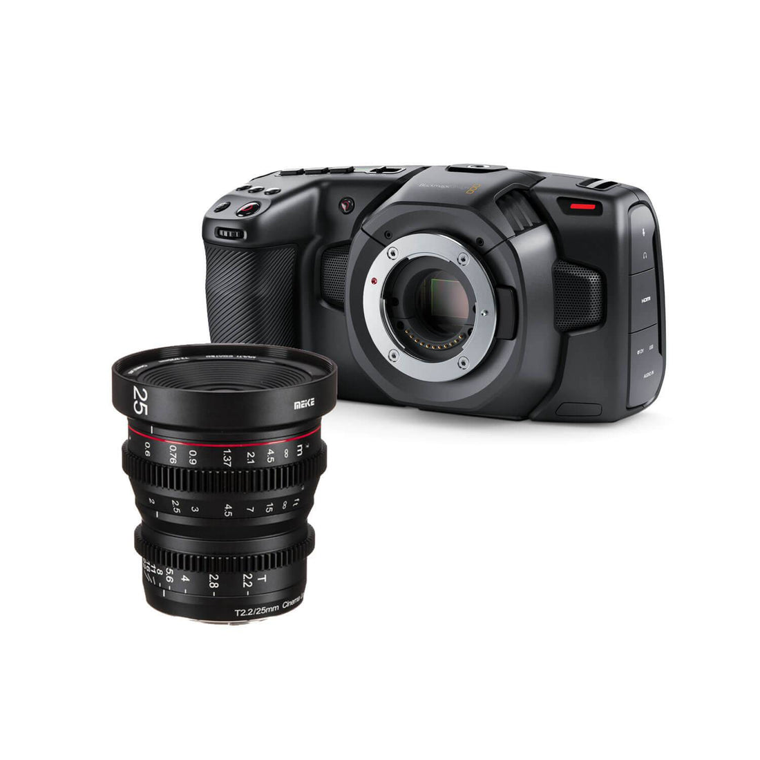 Blackmagic Design Pocket Cinema Camera 4K with 25mm lens kit, compact cinema camera for professional video production. – image 10