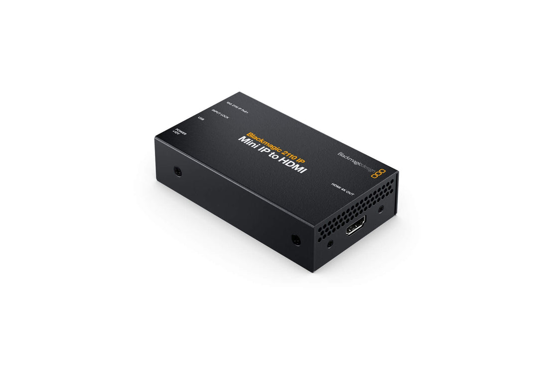 Blackmagic Design Blackmagic 2110 IP Mini video converter with right-angle HDMI output for seamless IP to HDMI conversion. – image 3