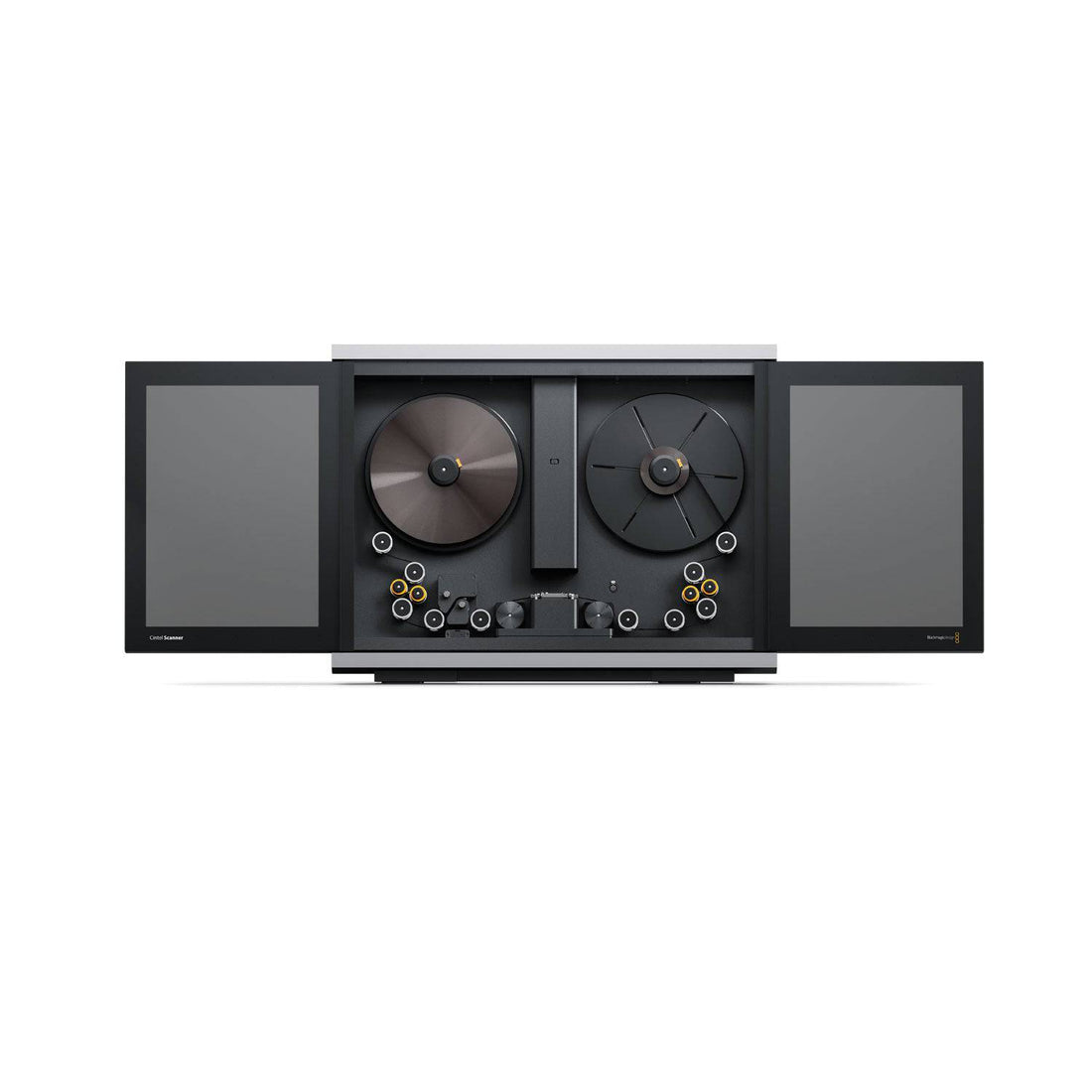 Blackmagic Design Cintel Scanner G3 HDR+ film scanner with control panel and film reel, designed for high-dynamic-range digital film scanning. – image 1