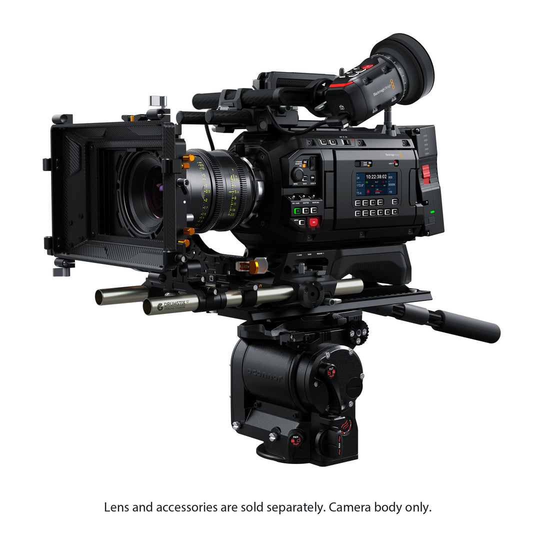 Blackmagic Design URSA Cine 12K LF cinema camera with large lens mount and professional controls, black body with branding visible. – image 3