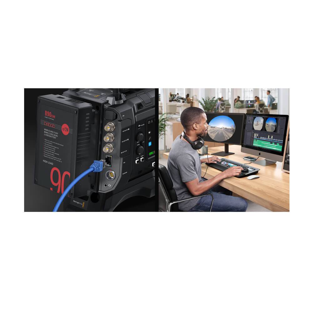 Blackmagic Design URSA Cine Immersive Cinema Camera with Ethernet port and professional lens mount, designed for high-quality filmmaking. – image 5