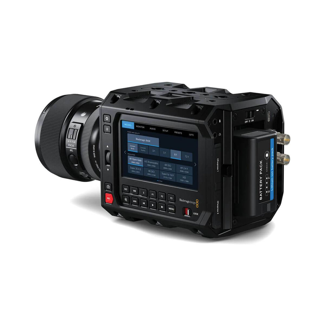 Blackmagic Design PYXIS 6K Cinema Box Camera with Canon EF mount, angled view showing camera body and lens mount. – image 3