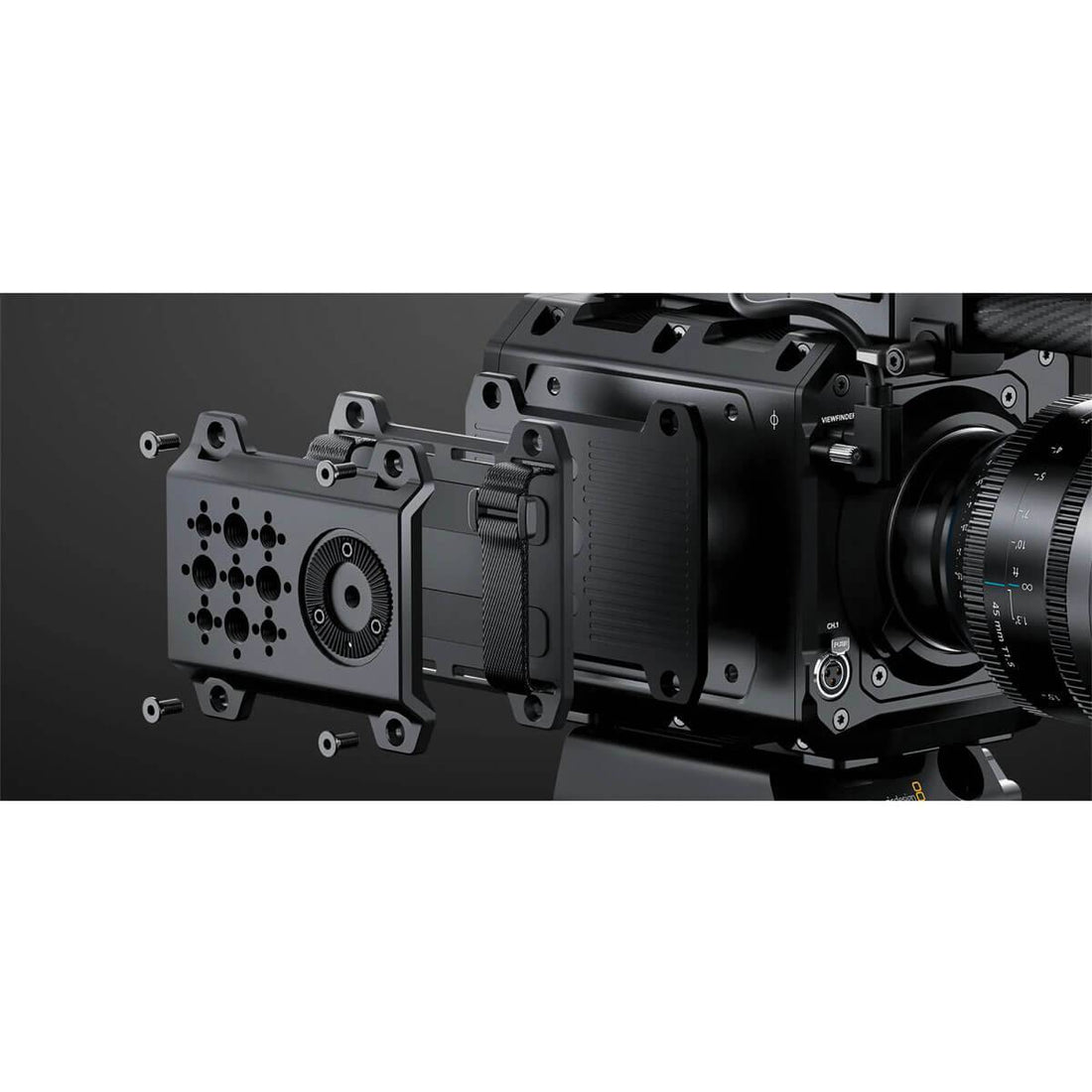 Blackmagic Design PYXIS 6K Cinema Box Camera with Canon EF mount, side view showing camera body and lens mount. – image 10