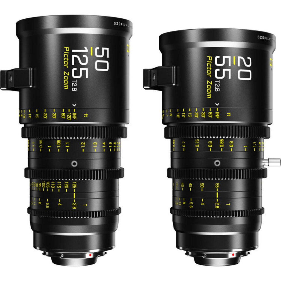 DZOFilm Pictor 20-55mm and 50-125mm T2.8 Super35 Zoom Lens Bundle (PL Mount and EF Mount, Black) – image 1