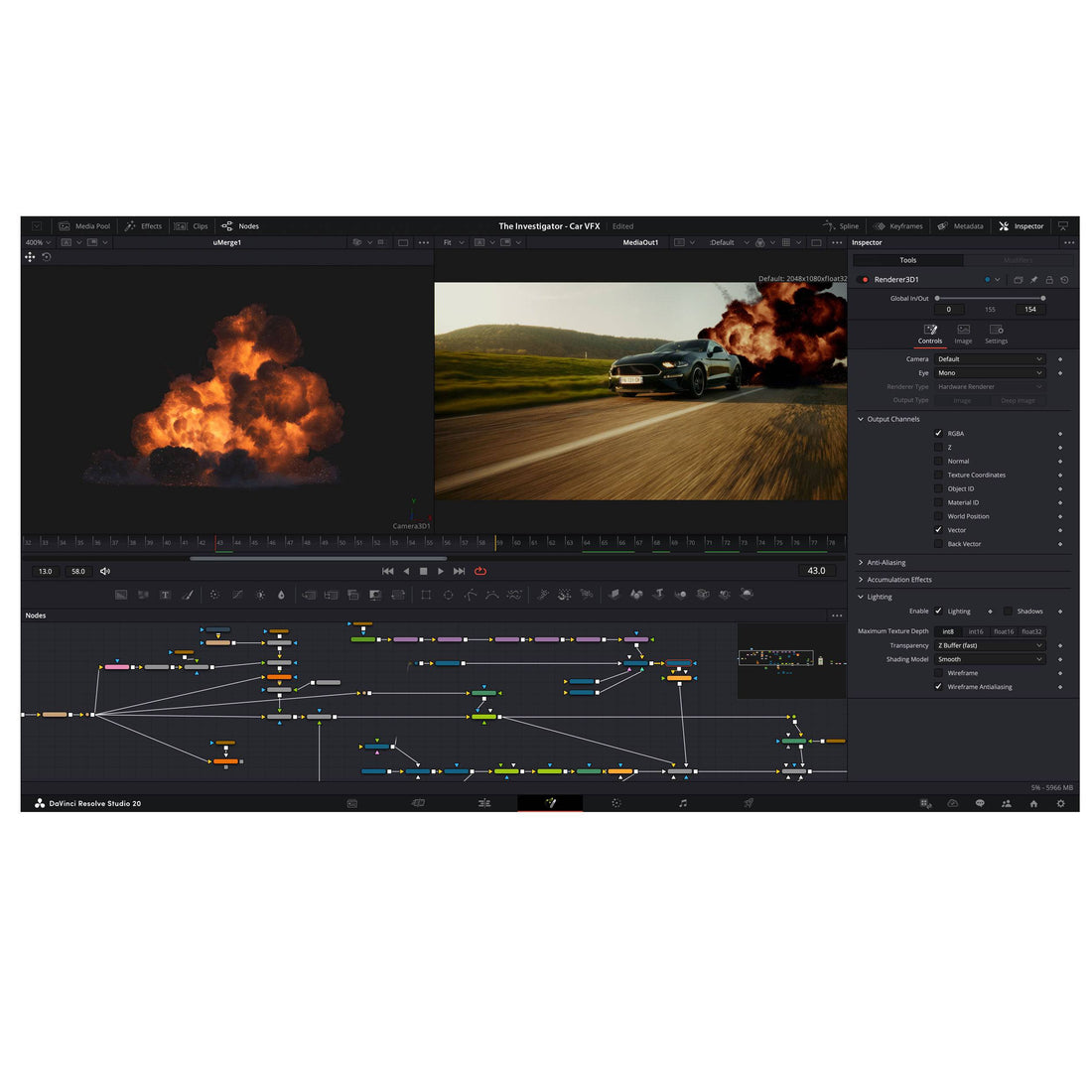 Blackmagic Design DaVinci Resolve Studio video editing software USB dongle with Fusion interface visible on screen. – image 3