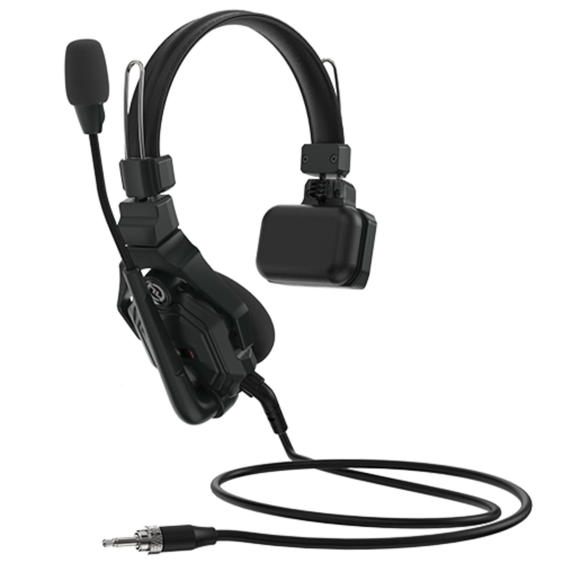 Hollyland SOLIDCOM C1 wired 3.5mm single-ear headset for HUB with microphone and adjustable headband, in black. – image 1