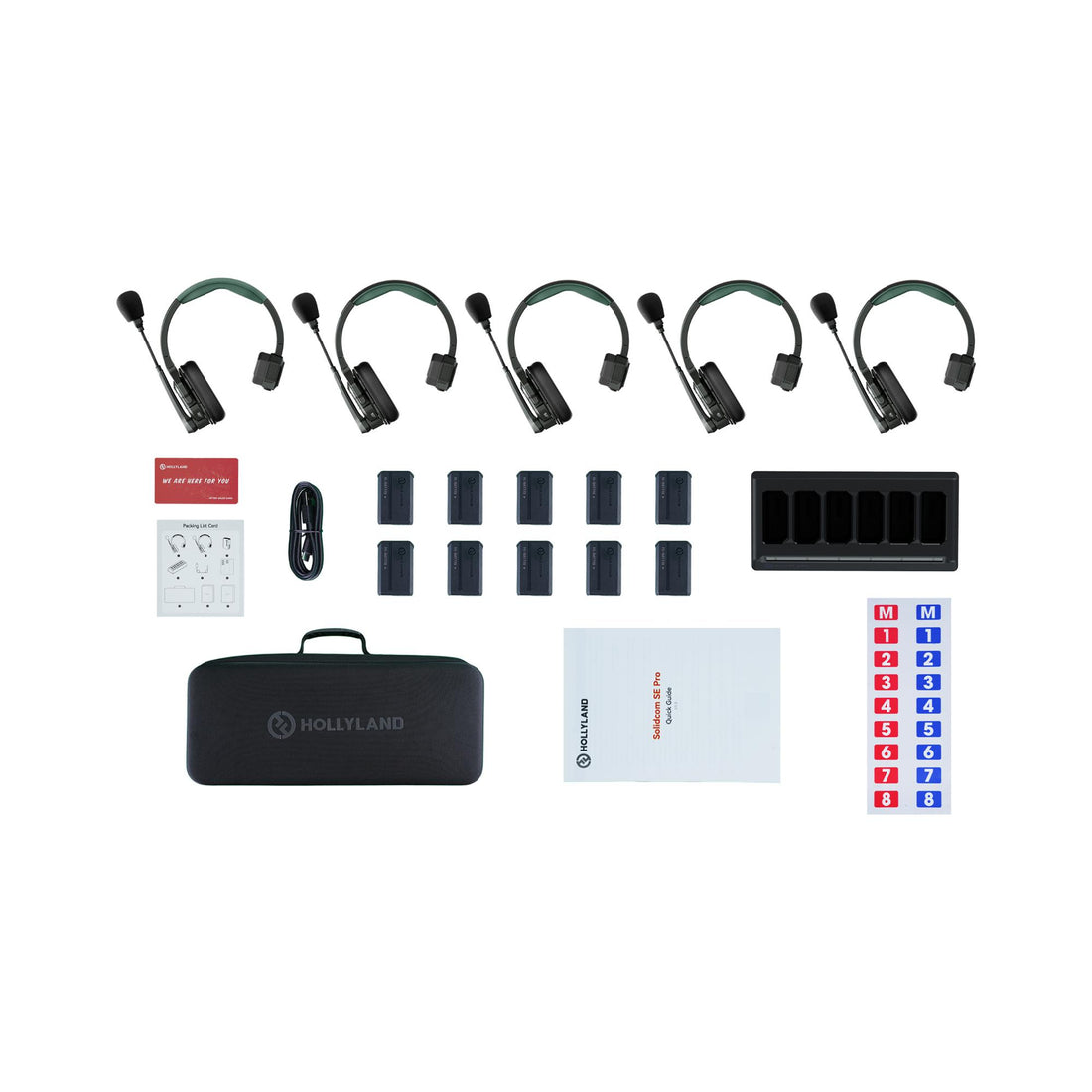 Hollyland Solidcom SE Pro 5S noise-canceling headset intercom with five headsets for production communication. – image 2