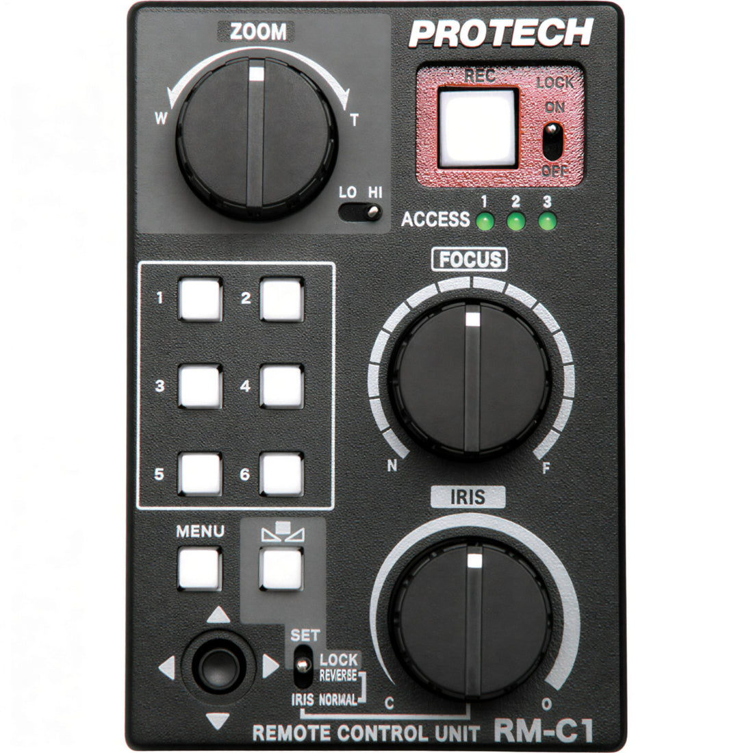 IDX System Technology RM-C1 LANC lens remote control for Canon and Sony camcorders, used for precise focus and zoom adjustments. – image 1
