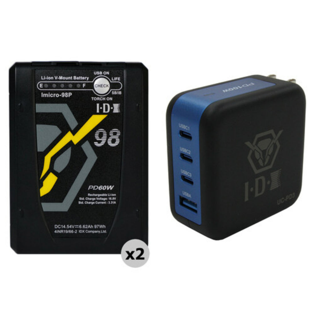 IDX System Technology TRAVEL 2 MICRO battery, compact power source with black casing, designed for portable electronic devices – image 1