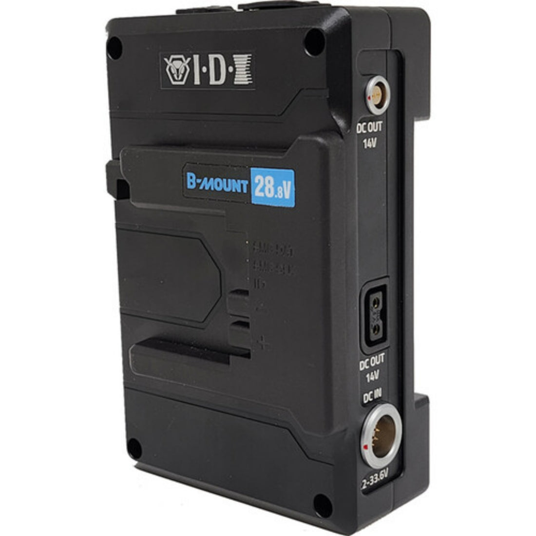IDX System Technology A-HS30B B-Mount to B-Mount hot-swap mounting plate, front left view showing connection points and build. – image 1
