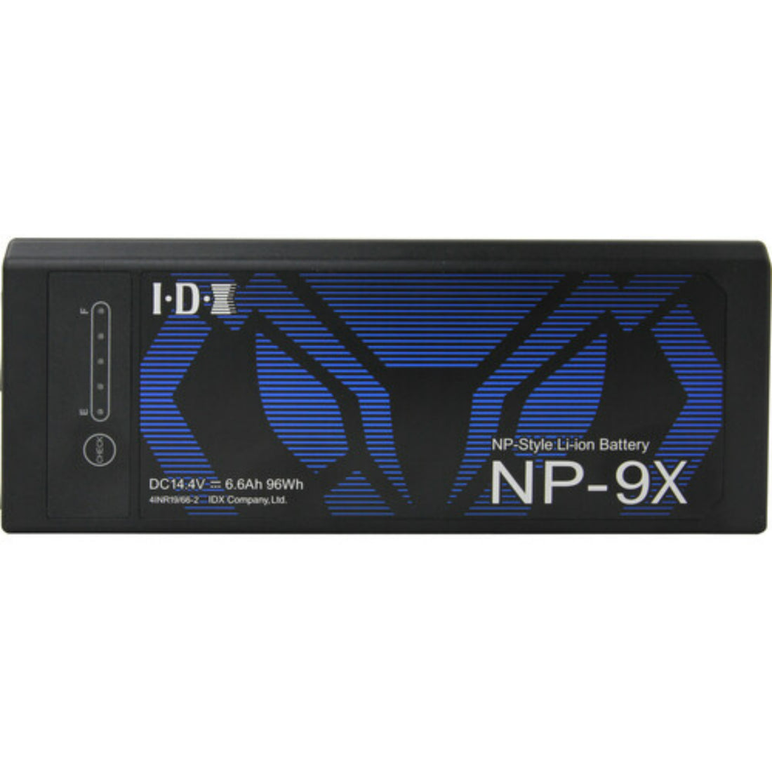 Front view of IDX System Technology IDX-NP-9X portable power station with LED indicator and 96Wh capacity. – image 1