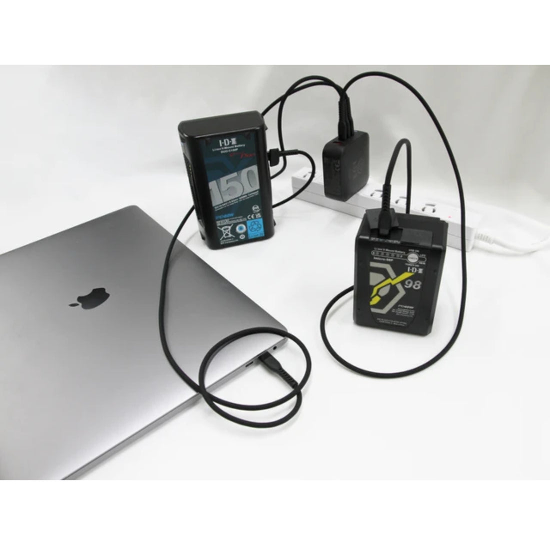 IDX System Technology UC-PD5 3ch USB-PD Charger With Power Adapter and Laptop – image 4