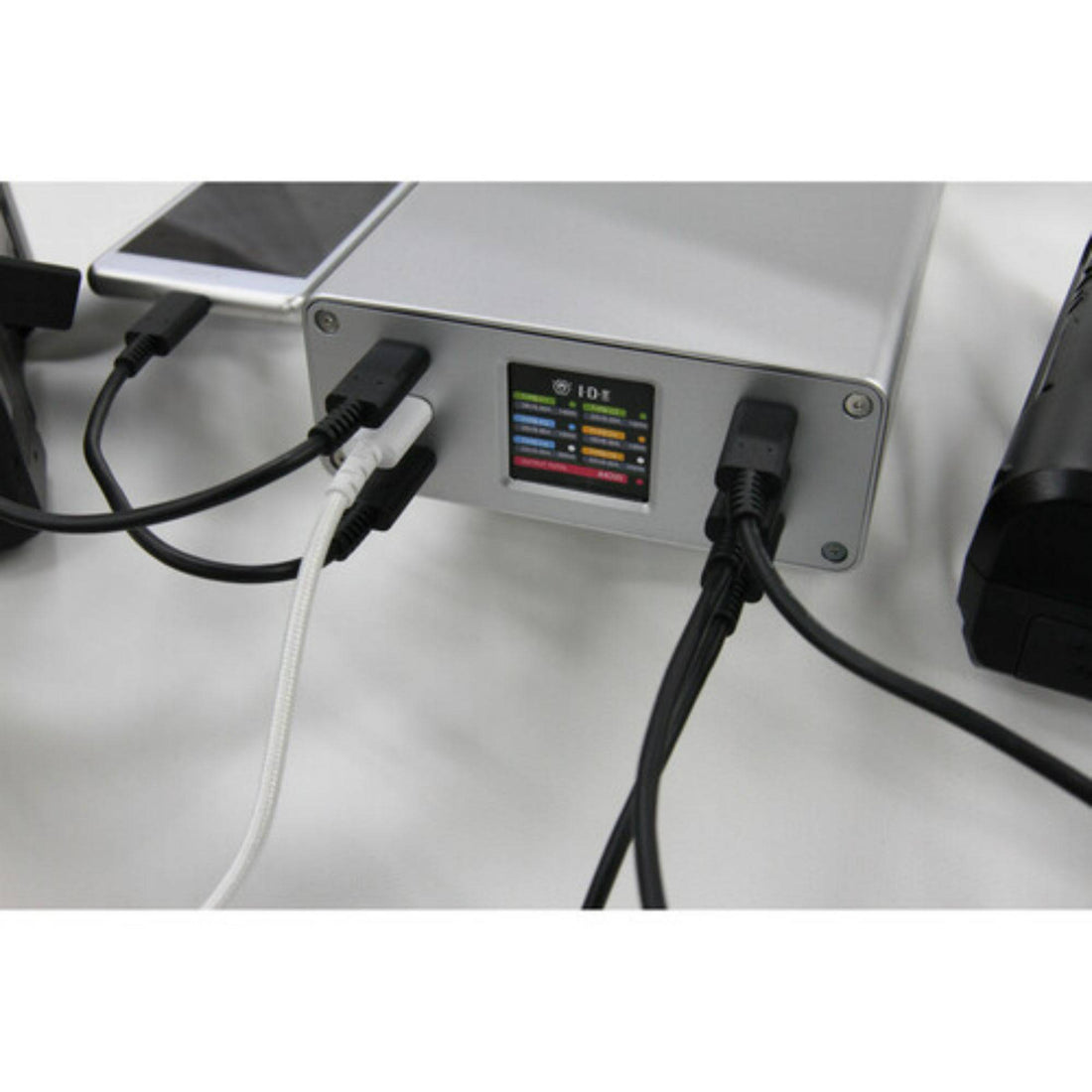 IDX System Technology UC-PD6 6-channel USB-C PD power supply and charger with multiple USB-C ports on a sleek black device. – image 5