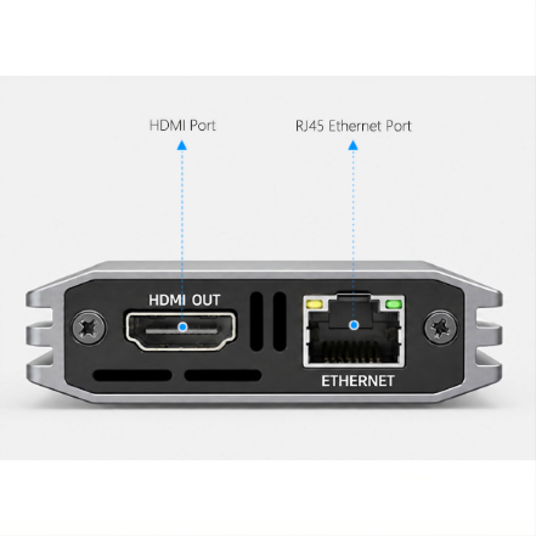 Kiloview U4 IP Video Dock showing HDMI port and RJ45 Ethernet port for high-quality video conversion and streaming. – image 8