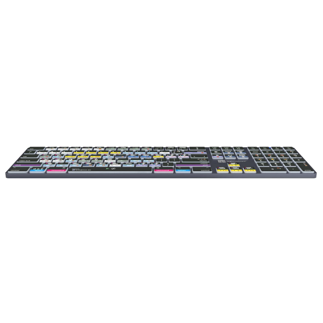 LogicKeyboard Maxon Cinema 4D TITAN Mac US keyboard with black keys and colorful function key labels for creative professionals. – image 5