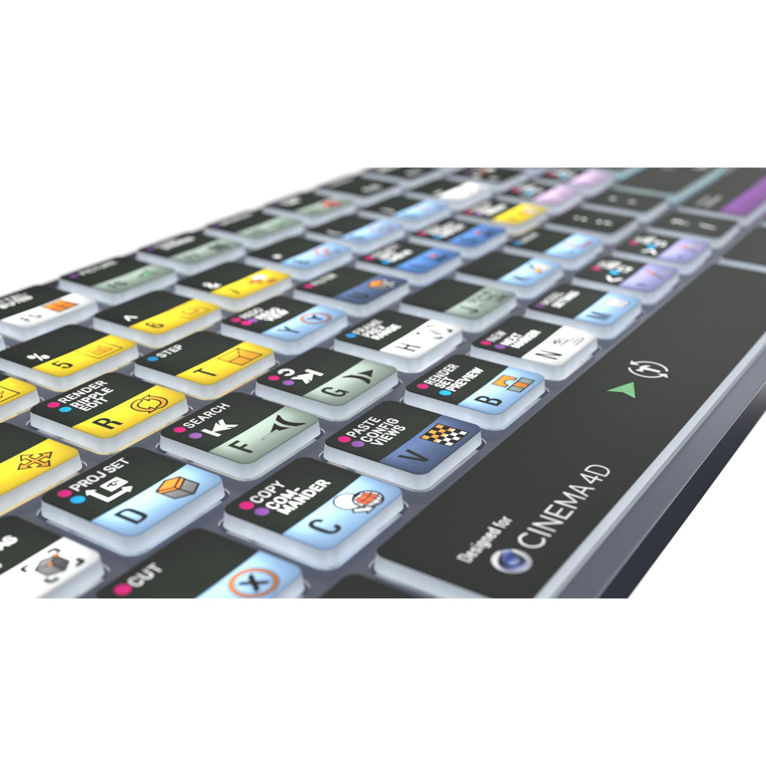 LogicKeyboard Maxon Cinema 4D TITAN PC US keyboard with custom keys and sleek design, ideal for professional 3D modeling and animation. – image 3