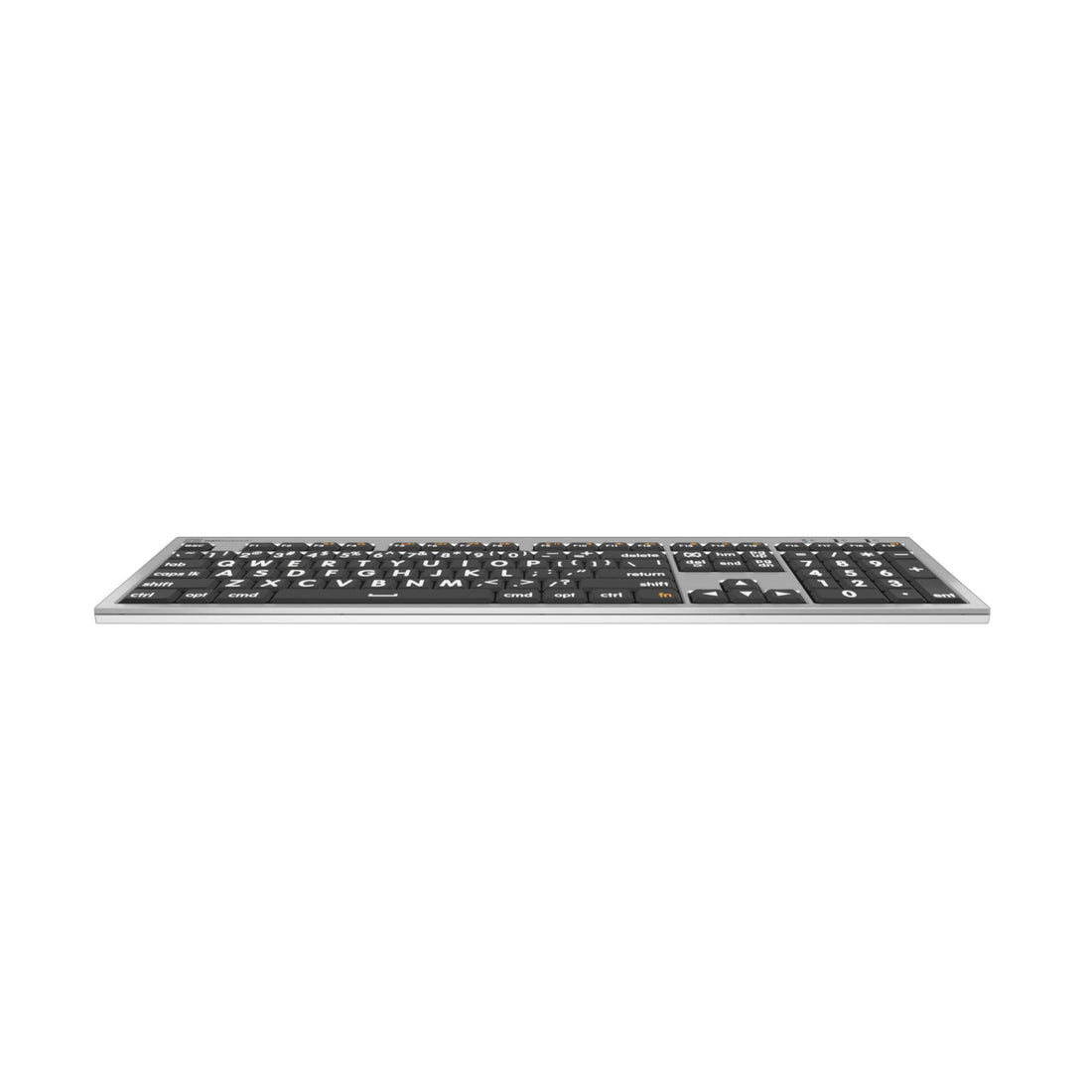 LogicKeyboard XLPrint ALBA white on black Mac US keyboard with clear key labels and standard layout. – image 3
