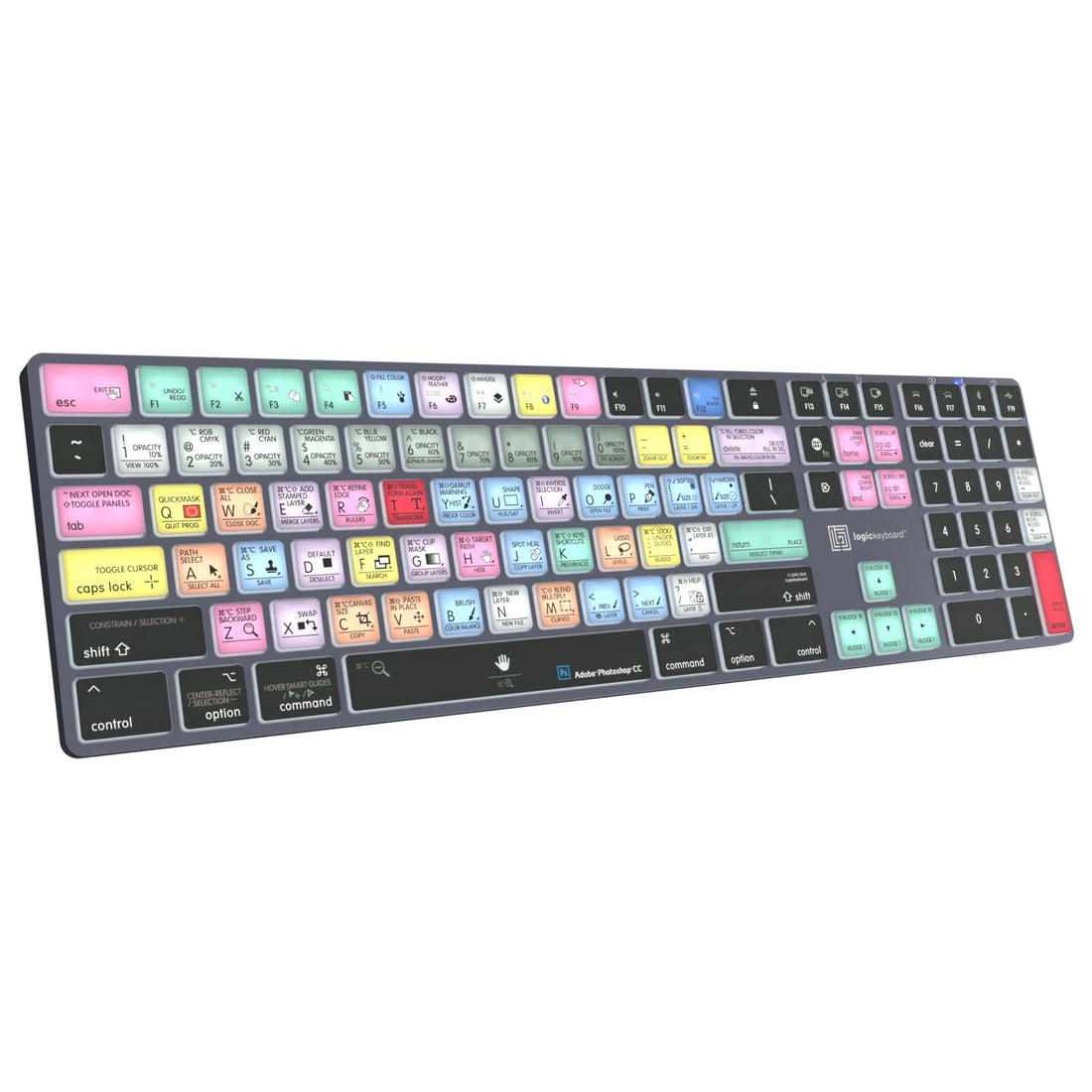 LogicKeyboard Adobe Photoshop CC TITAN Mac US keyboard with custom key labels and durable keycaps. – image 2