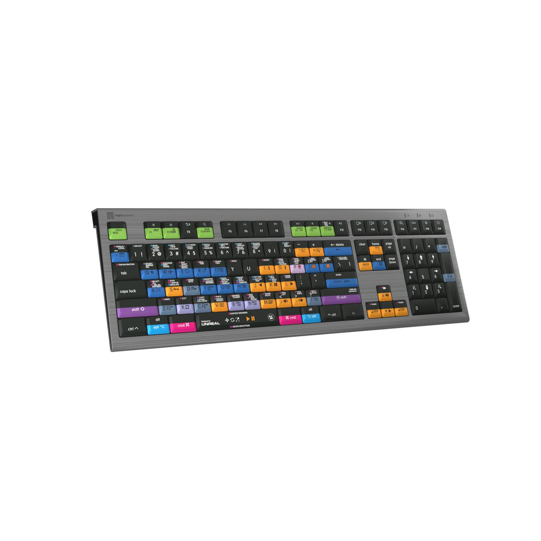 LogicKeyboard Unreal Engine ASTRA2 MAC US keyboard with black keys and custom keycaps, designed for Unreal Engine users. – image 2