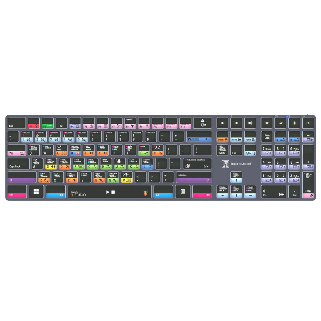 LogicKeyboard FL Studio TITAN PC US keyboard with custom keys and compact design, ideal for music production on Windows computers. – image 1