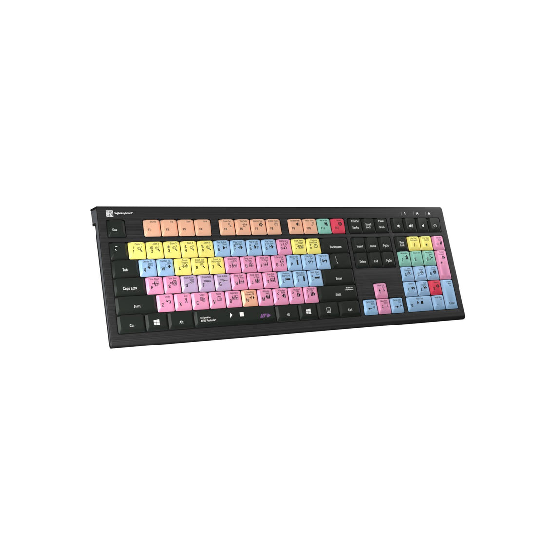 LogicKeyboard Avid Pro Tools ASTRA2 PC US keyboard shown from left perspective with labeled keys and standard layout. – image 2