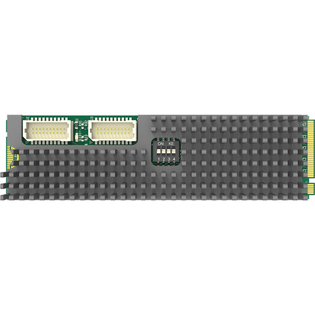 Magewell Eco Capture dual HDMI M.2 two-channel capture card with top view, compact design, and ports visible. – image 2