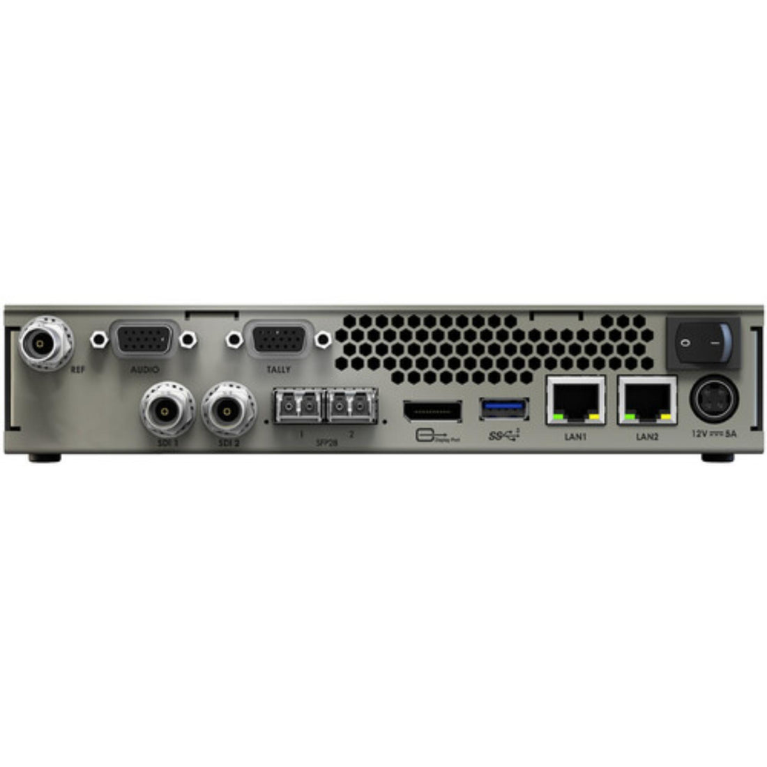 Matrox Monarch EDGE S1 appliance for signal conversion, showing multiple ports and interface panels on the professional video encoder device. – image 2