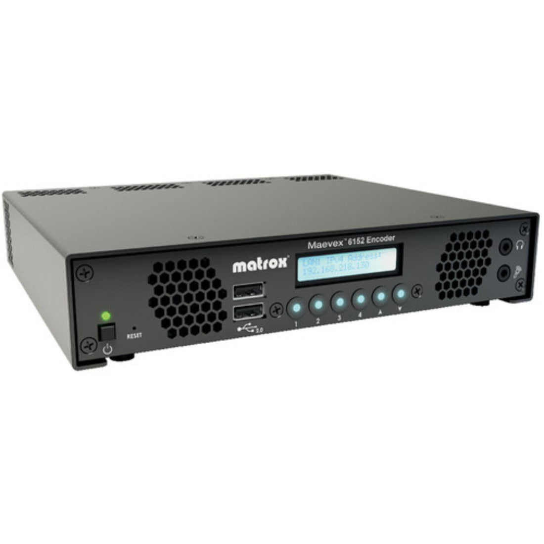 Matrox Maevex 6152 Quad 4K enterprise signal encoder with multiple input ports and professional connectivity for high-quality video streaming. – image 1