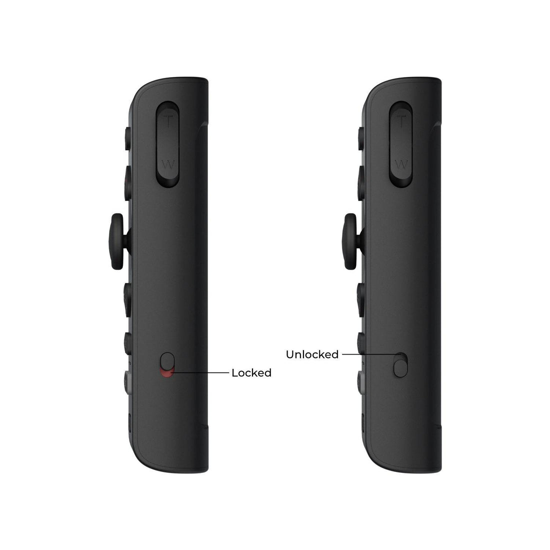 OBSBOT Tail Air Smart Remote Controller showing 'Locked' and 'Unlocked' labels on a white background – image 2