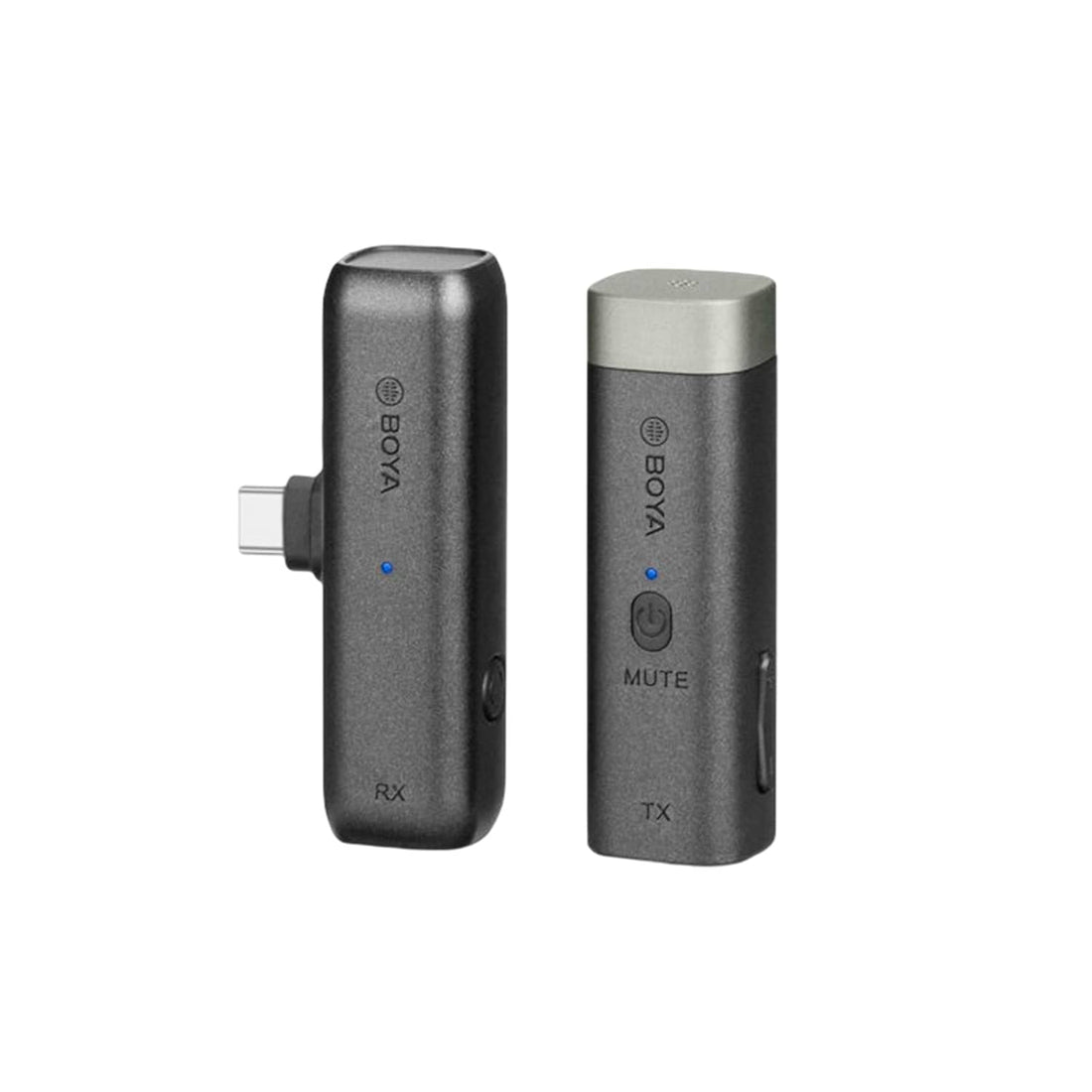 OBSBOT Wireless Microphone System labeled 'TX' and 'RX' on a white background – image 2