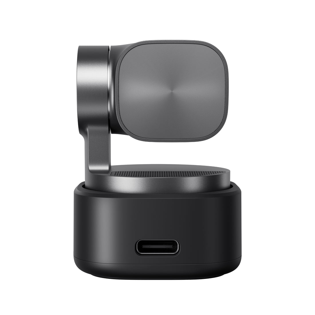 OBSBOT Tiny 3 AI-powered 4K PTZ webcam viewed from the back showing connection ports and branding. – image 8