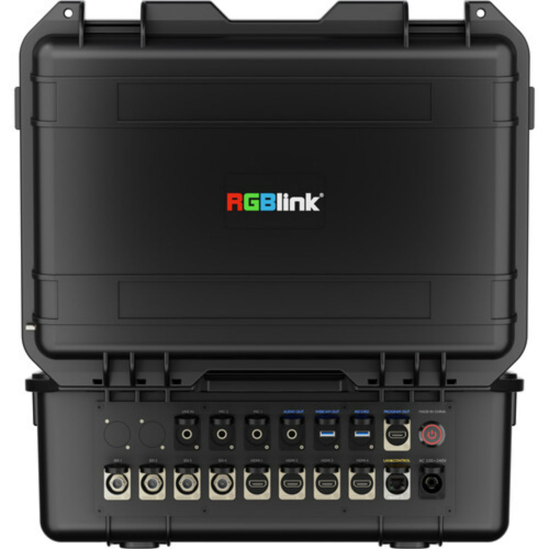 RGBlink mini-edge-4S portable video switcher with HDMI and SDI rear input/output ports for field video production. – image 3