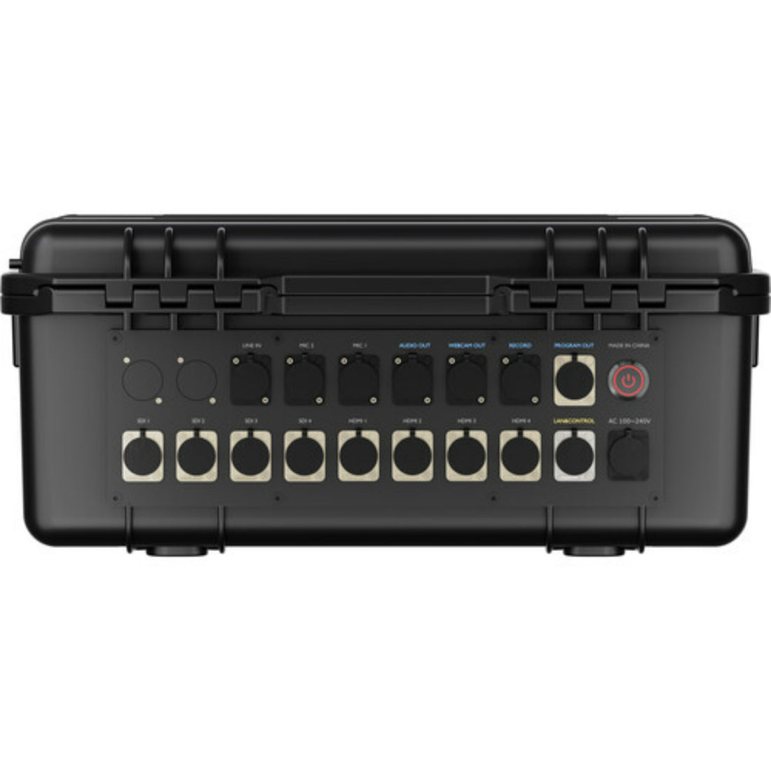 Close-up of RGBlink Mini Edge 4S portable video switcher rear connection panel with HDMI and SDI ports. – image 4