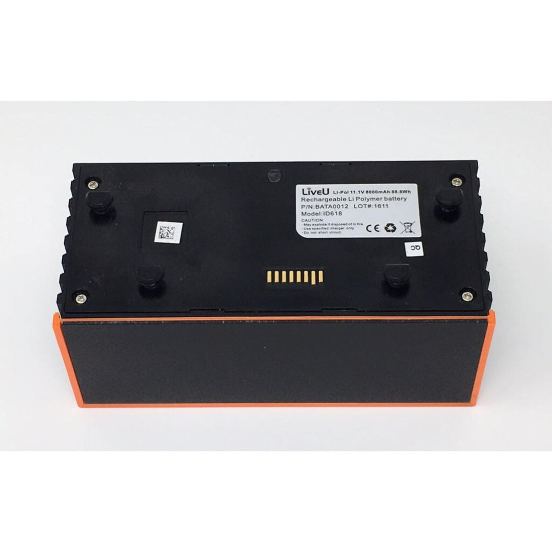 LiveU LU600 LiPo battery for live video streaming equipment, shown with connectors and compact design. – image 2