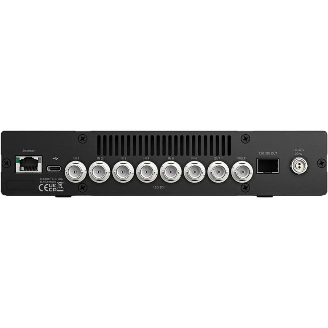 Rear view of Teradek RF-X wireless video switcher for Bolt 4K/6 and Ranger RX, showcasing connection ports and controls. – image 3