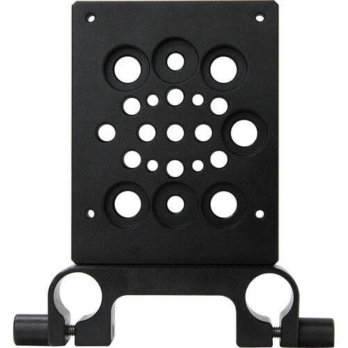 IDX System Technology multipurpose cheese plate for P-Vmicro V-mount video camera setup, shown from front angle. – image 2