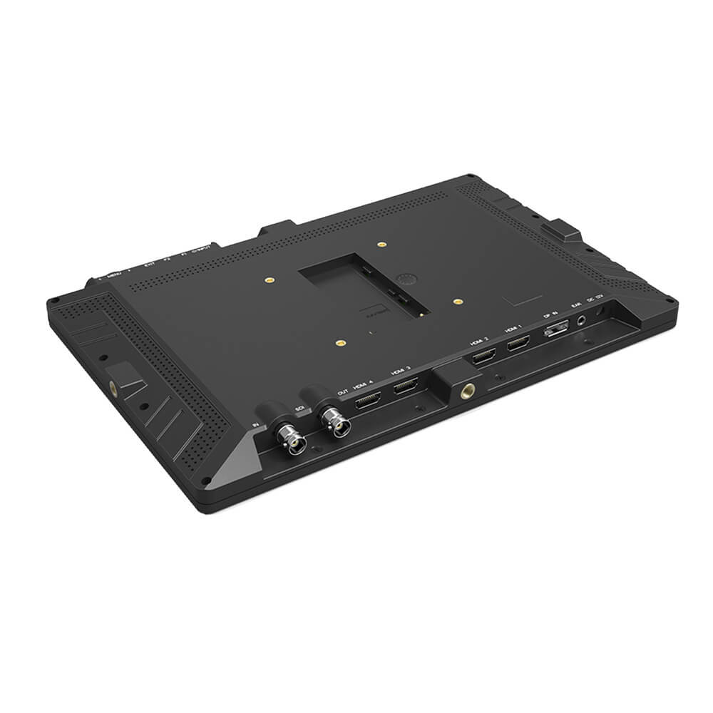 Rear view of Lilliput A12 12.5-inch 4K broadcast monitor showing connection ports and sturdy build for production use. – image 2