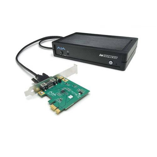 AJA Io Express PCIe desktop video capture device with multiple ports and professional-grade design for high-quality video input. – image 1