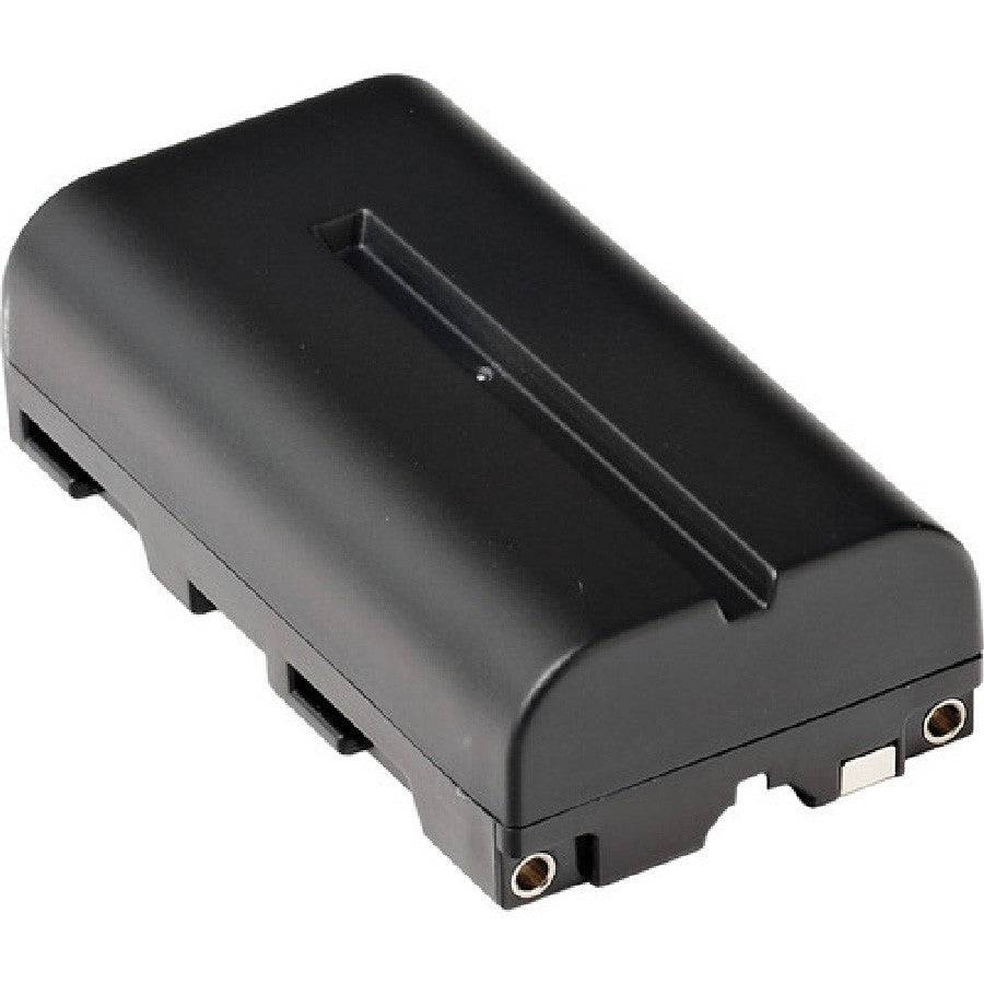 Atomos ATOMBAT001 2600mAh NP-F570 battery showing front view, compact rechargeable power source for cameras and video equipment. – image 1