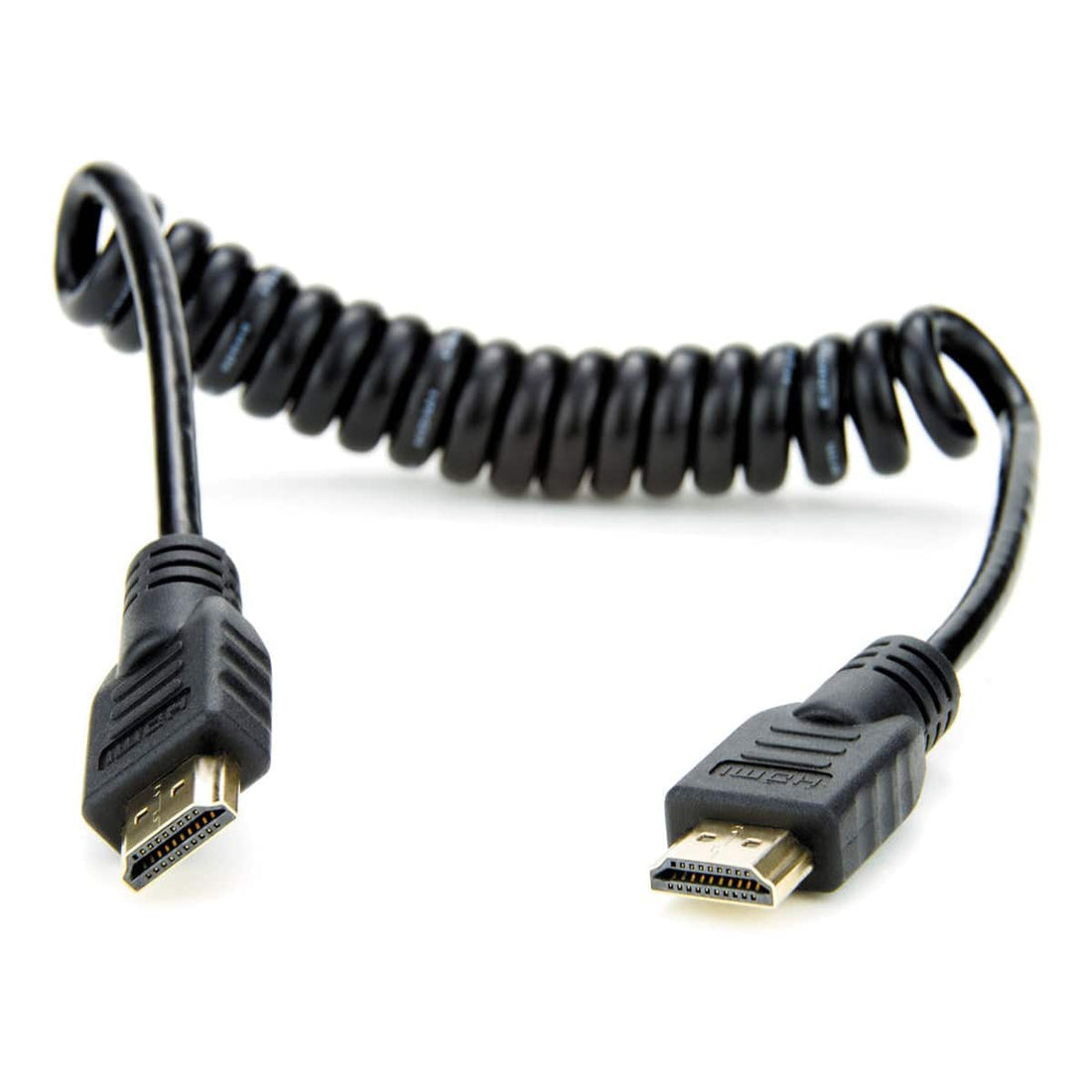Atomos HDMI cable coiled from 11.8 to 17.7 inches, full HDMI to full HDMI, flexible cable for video equipment connection – image 1
