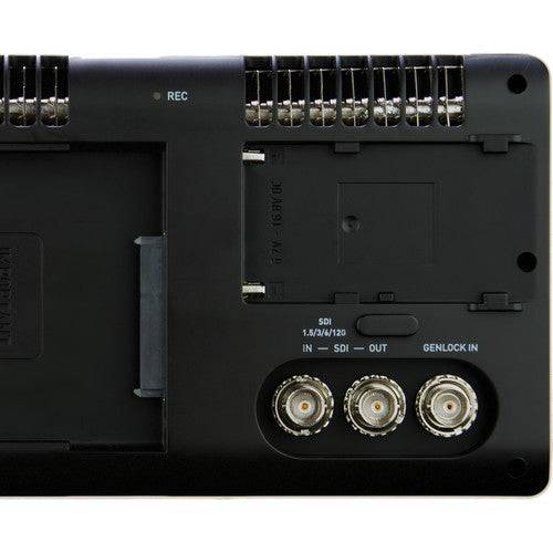 Atomos Shogun 4K HDMI and 12G-SDI video monitor with 7-inch display and control buttons, used for professional video recording. – image 5